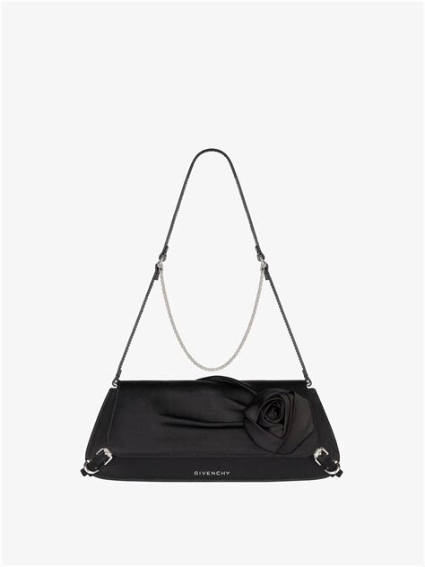 givenchy dog face clutch|Voyou Clutch bag in draped satin with floral ornament .